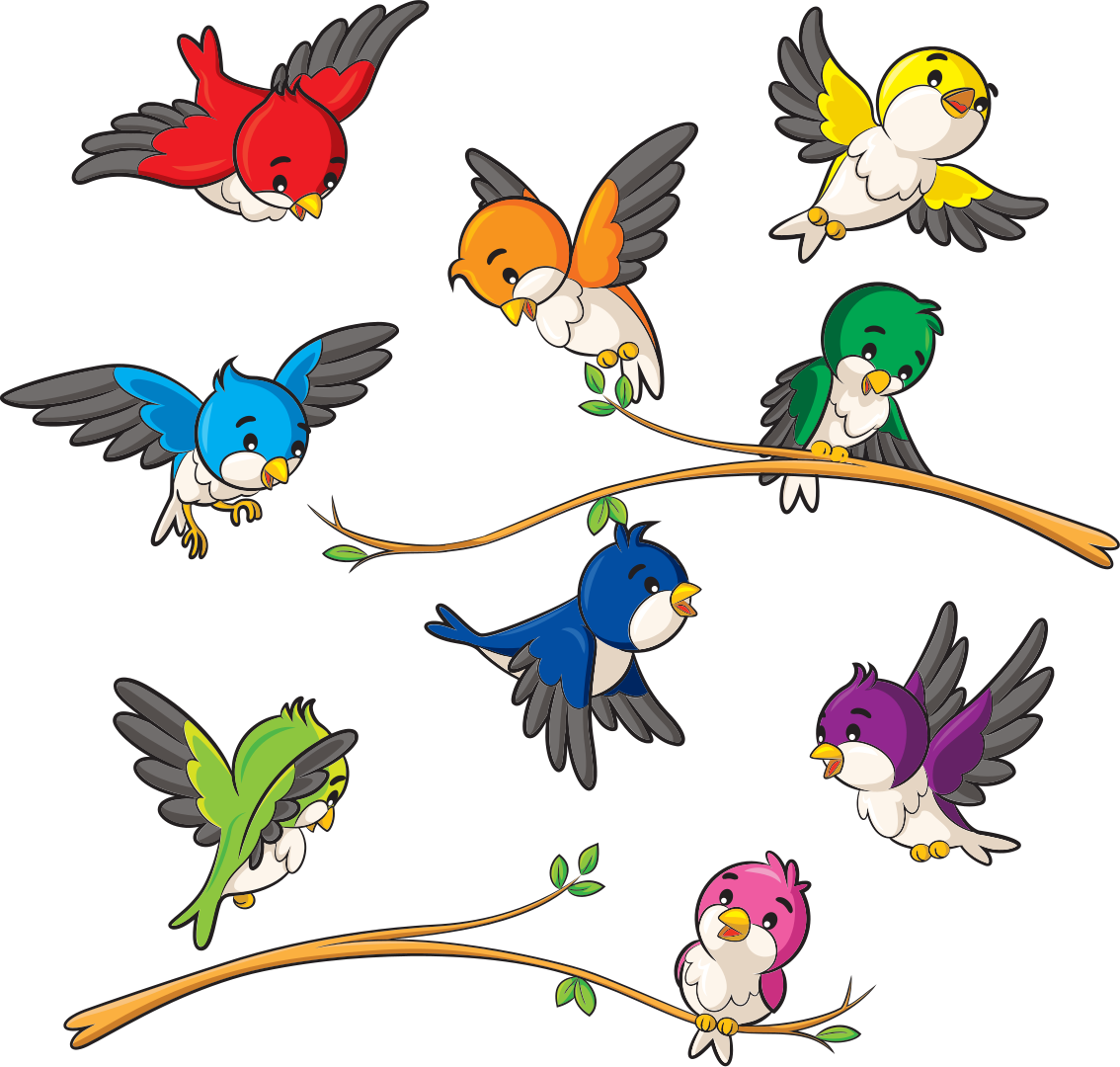 Aflombra vinílica animales pájaros coloridos - TenVinilo