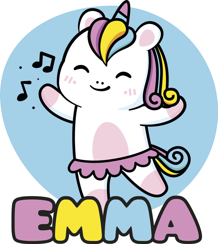 Aflombra vinílica animales bailarina unicornio - TenVinilo
