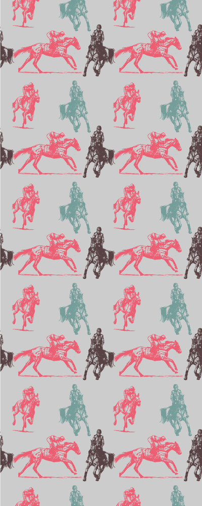 Aflombra vinílica animales patrón de caballos colores - TenVinilo