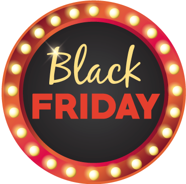 Alfombra vinílica black friday promoción redonda - TenVinilo
