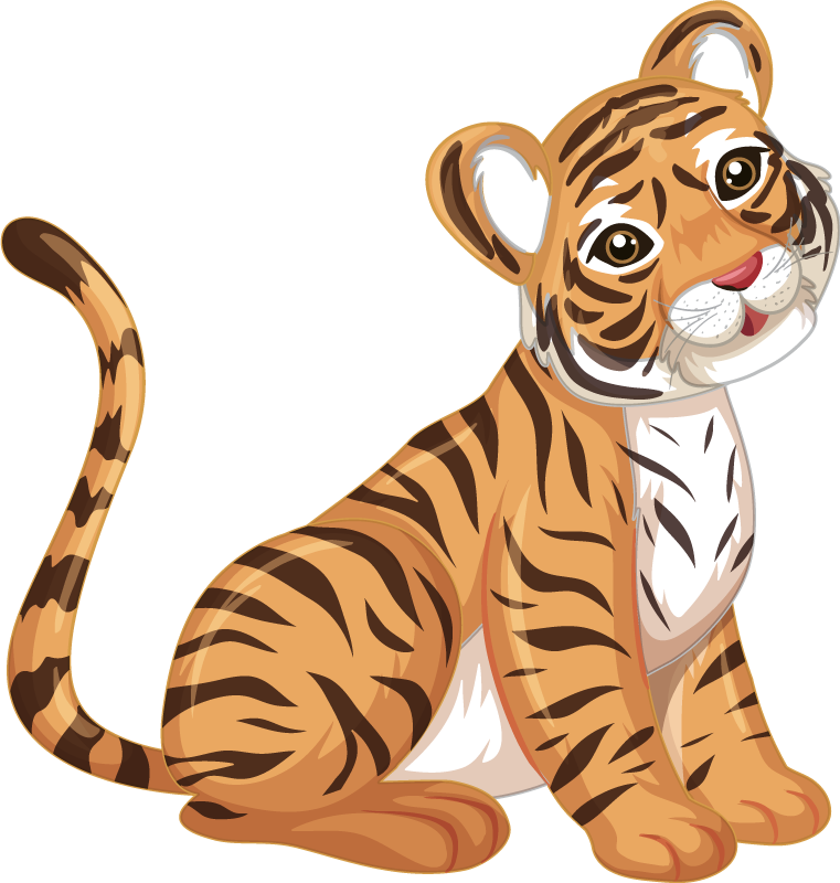 Aflombra vinílica animales cachorro tigre juguetón - TenVinilo