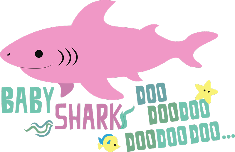 Aflombra vinílica animales canción baby shark - TenVinilo