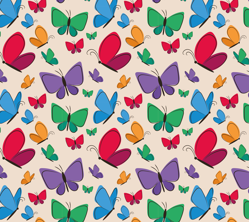 Aflombra vinílica animales mariposas volando niños - TenVinilo