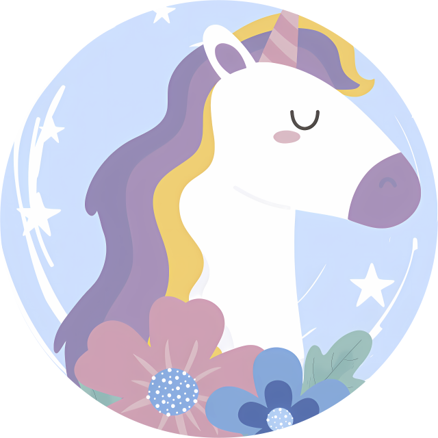 Aflombra vinílica animales unicornio de pelo brillante - TenVinilo