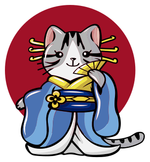 Aflombra vinílica animales gato decorativo japonés - TenVinilo