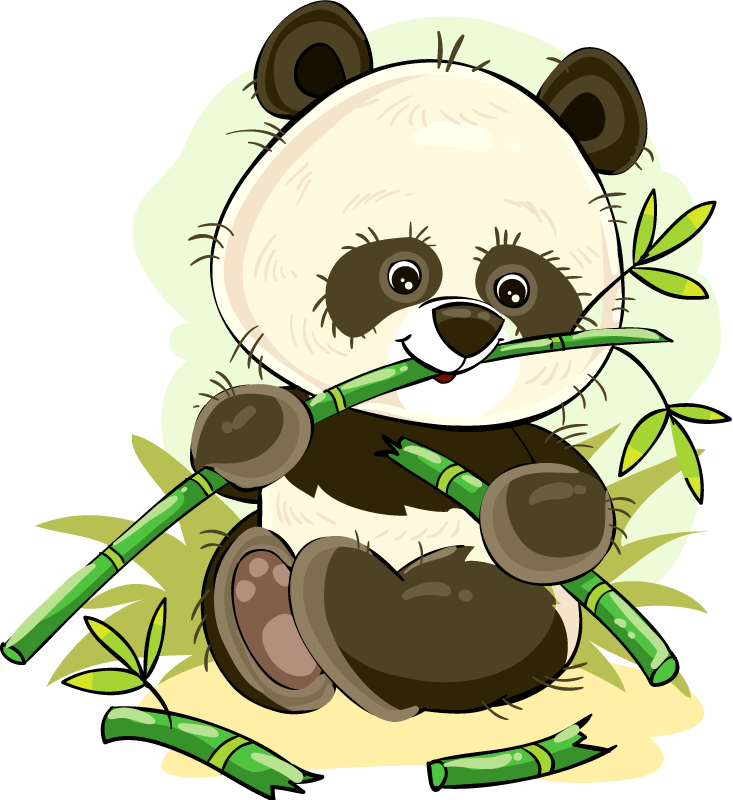 Aflombra vinílica animales panda adorable - TenVinilo