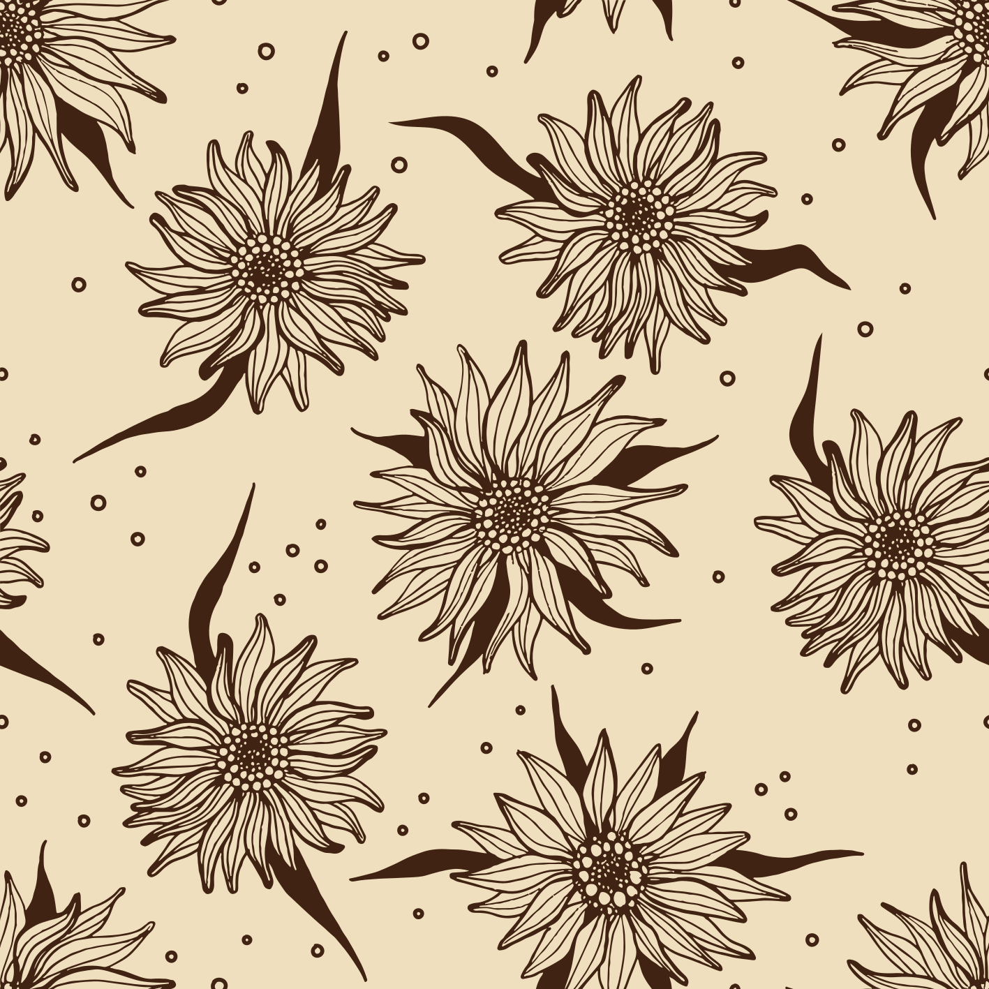 Alfombra vinílica flores girasoles antiguos - TenVinilo