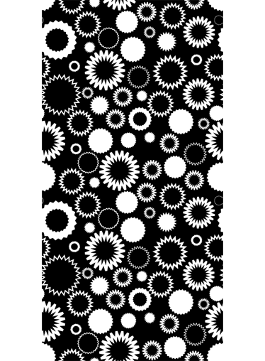 Alfombra vinílica baño girasoles blanco y negro - TenVinilo