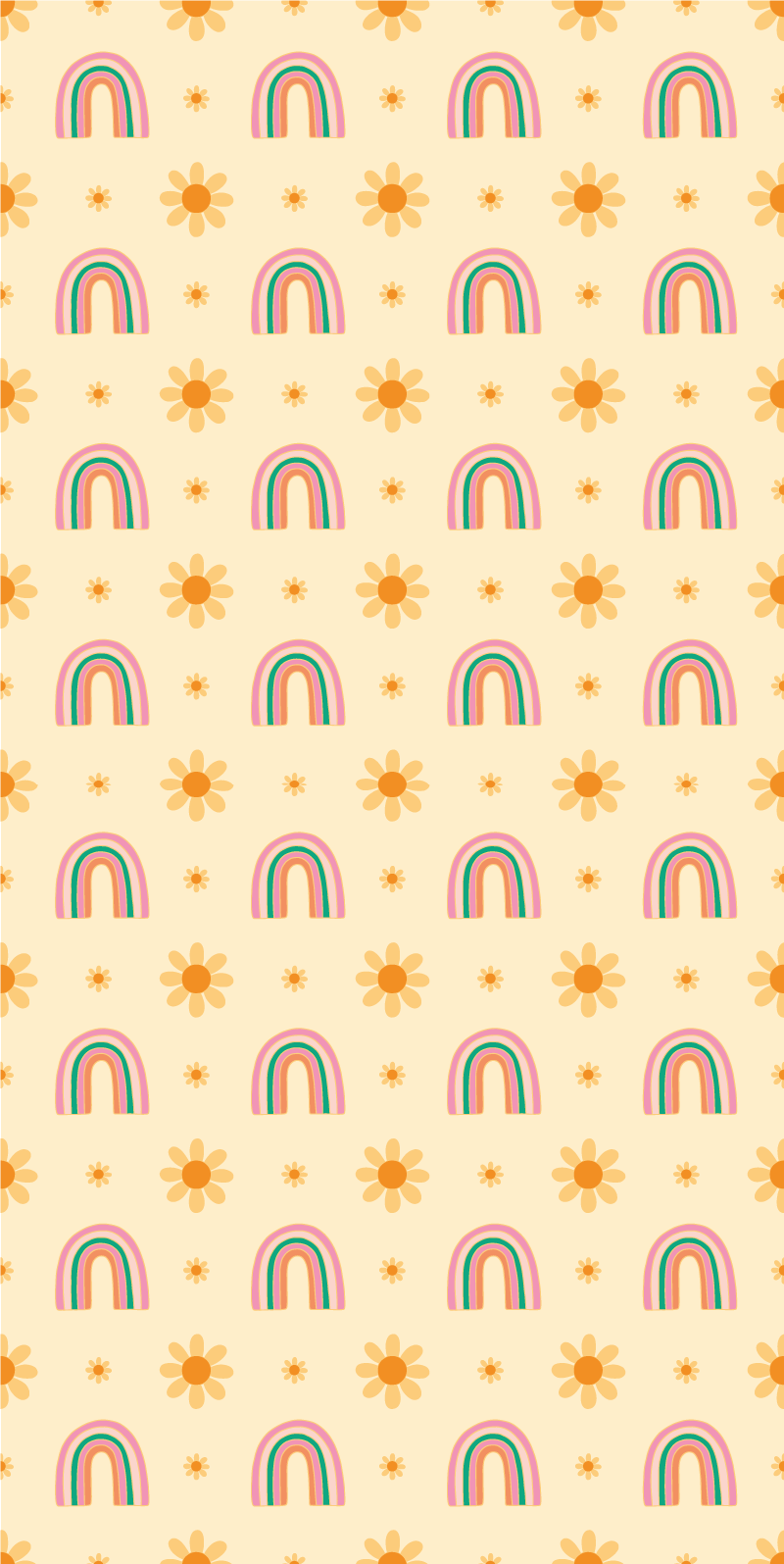 Alfombra vinílica flores y arcoíris - TenVinilo