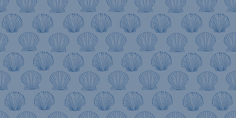 Alfombra vinílica flores motivo de conchas - TenVinilo