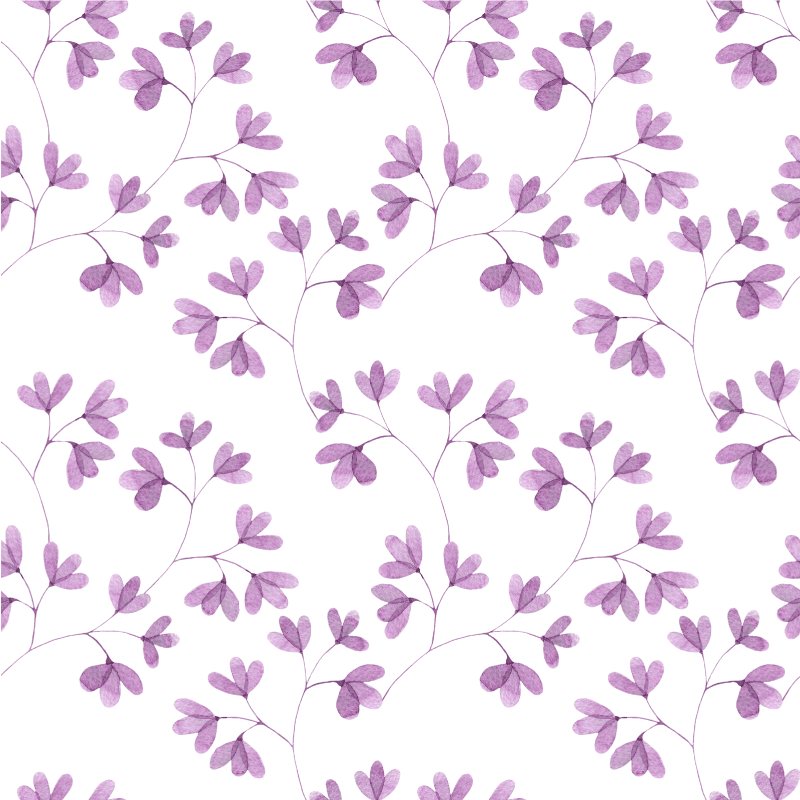 Alfombra vinílica flores patrón floral púrpura - TenVinilo
