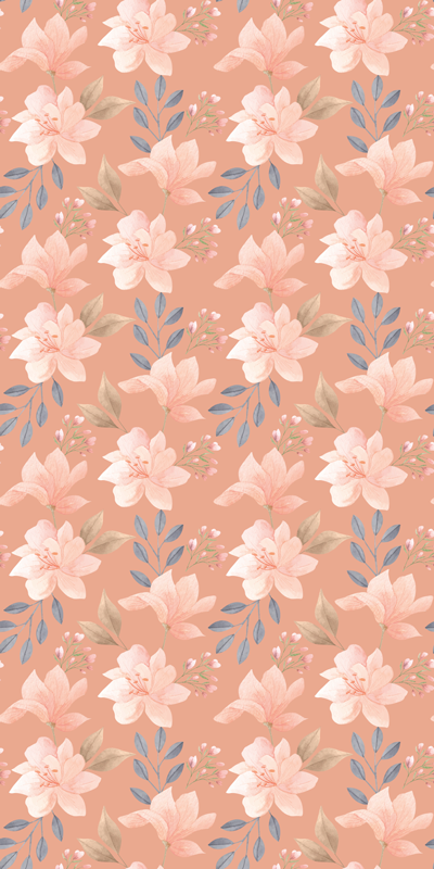 Alfombra vinílica dormitorio patrón floral en flores - TenVinilo
