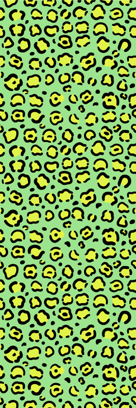 Alfombra vinílica animal print leopardo colorido pistache - TenVinilo