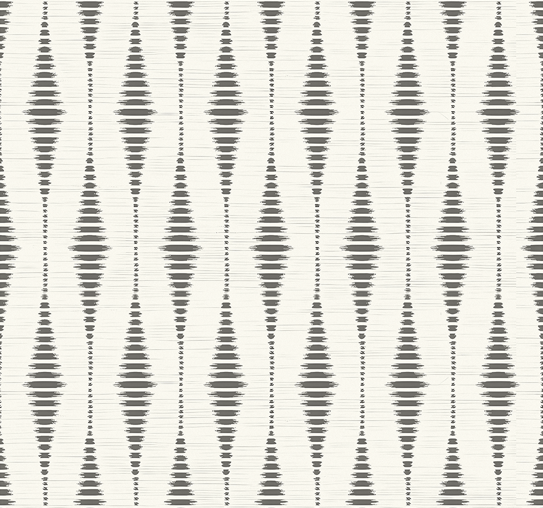 Alfombra vinílica geométrica rabaul ikat gris y beige - TenVinilo