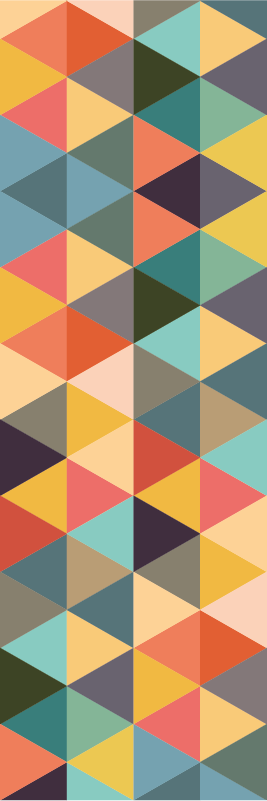 Alfombra vinílica geométrica de patrones multicolor - TenVinilo