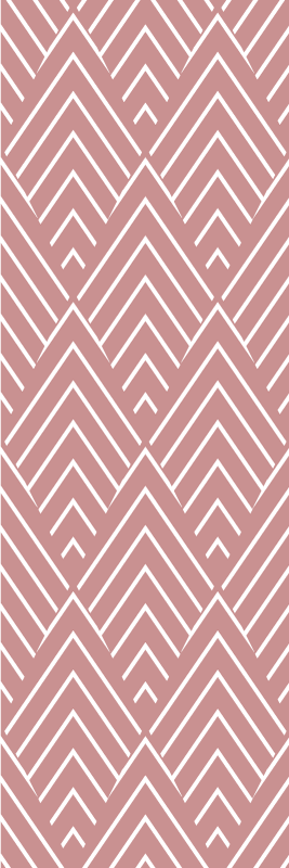 Alfombra vinílica geométrica de rombos y hexágonos rojos - TenVinilo