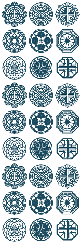 Alfombra vinílica geométrica formas coreanas - TenVinilo