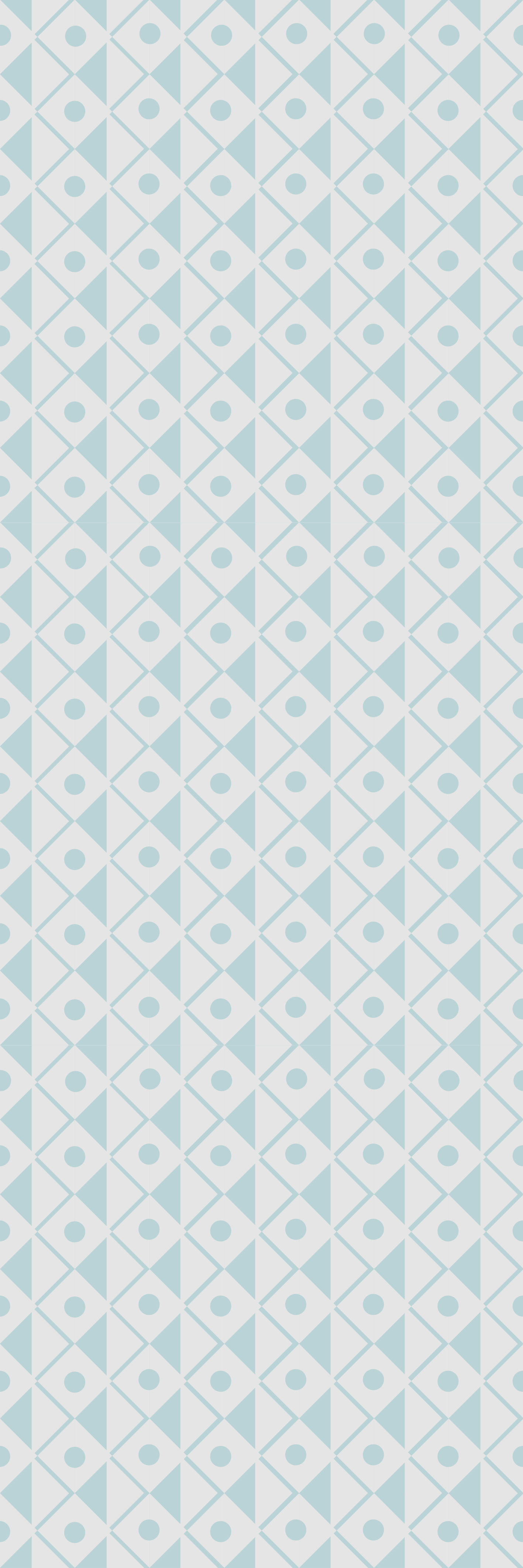 Alfombra vinílica geométrica diseño de rombos azul y blanco - TenVinilo