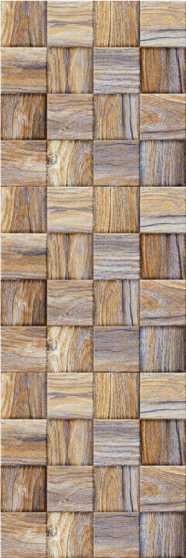 Alfombra vinílica geométrica mosaico imitación madera 80's - TenVinilo