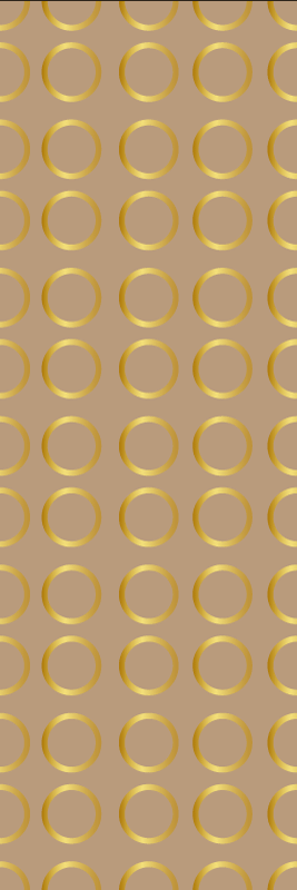 Alfombra vinílica geométrica círculos dorados - TenVinilo