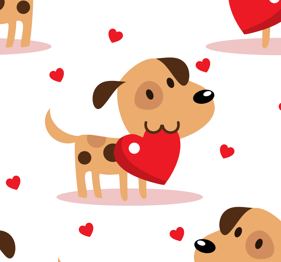 Alfombra vinílica dormitorio perros rojos - TenVinilo