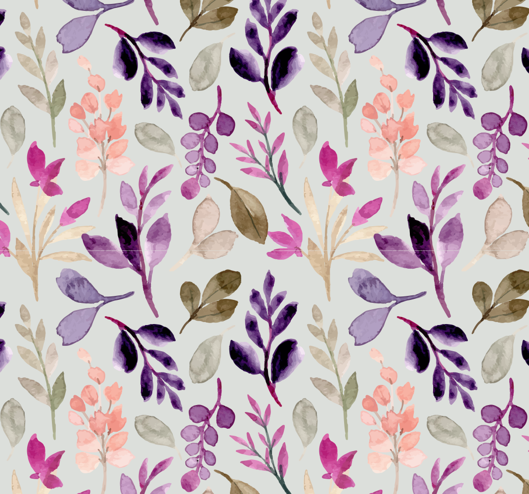 Alfombra vinílica dormitorio color floral suave - TenVinilo