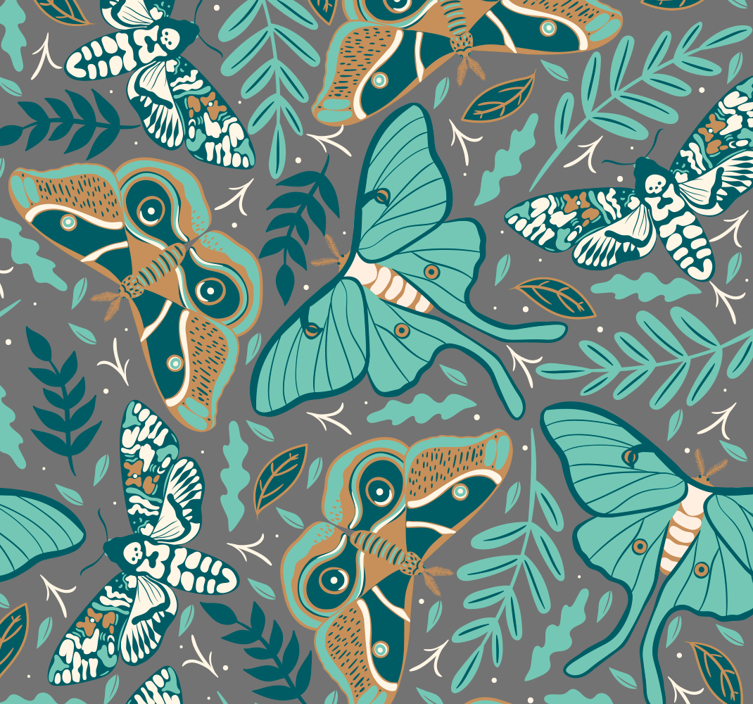 Alfombra vinílica dormitorio mariposas verdes y azules - TenVinilo