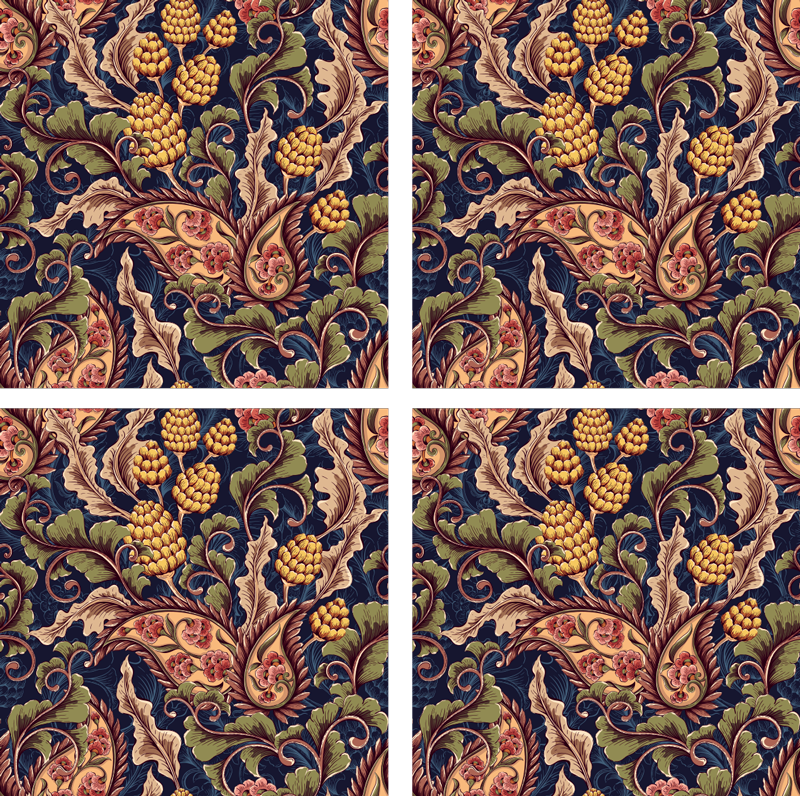 Alfombra vinílica naturaleza con motivo floral - TenVinilo