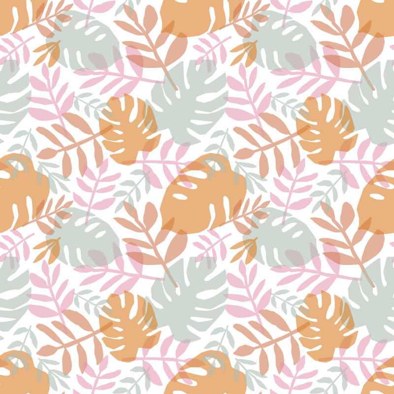 Alfombra vinílica naturaleza motivo hoja verde - TenVinilo