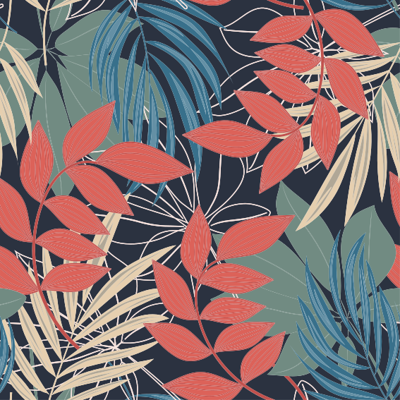 Alfombra vinílica flores diseño moderno elegante - TenVinilo