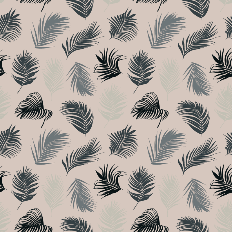 Alfombra vinílica flores mezcla exuberante de hojas - TenVinilo