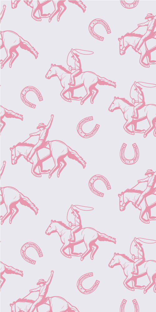 Alfombra vinílica dormitorio estampado de caballos rosas - TenVinilo
