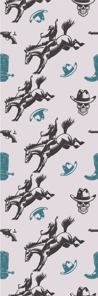 Alfombra vinílica dormitorio estampado de caballos - TenVinilo