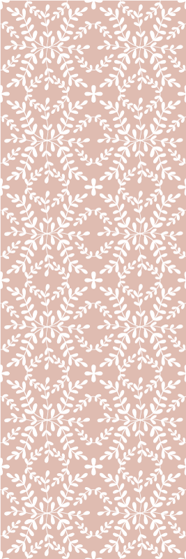 Alfombra vinílica dormitorio hojas ornamentales vintage - TenVinilo