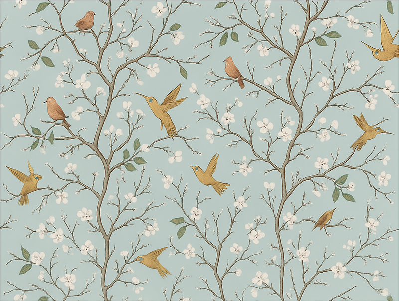 Alfombra vinílica dormitorio primavera elegante - TenVinilo