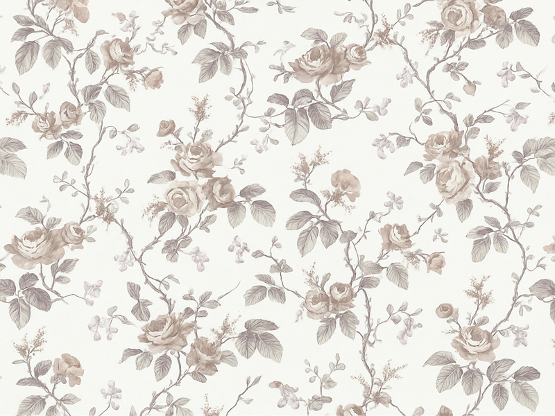 Alfombra vinílica dormitorio floral francés vintage - TenVinilo