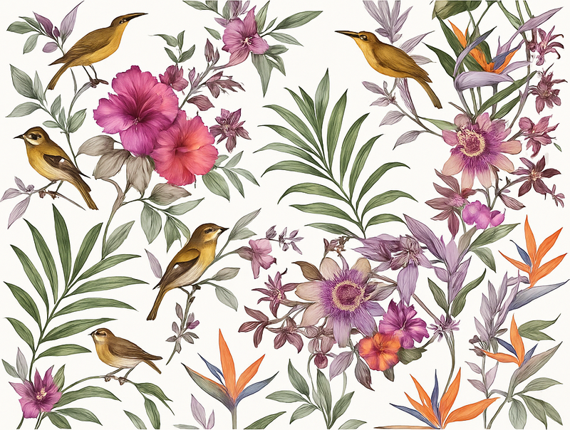 Alfombra vinílica dormitorio bosque colorido - TenVinilo