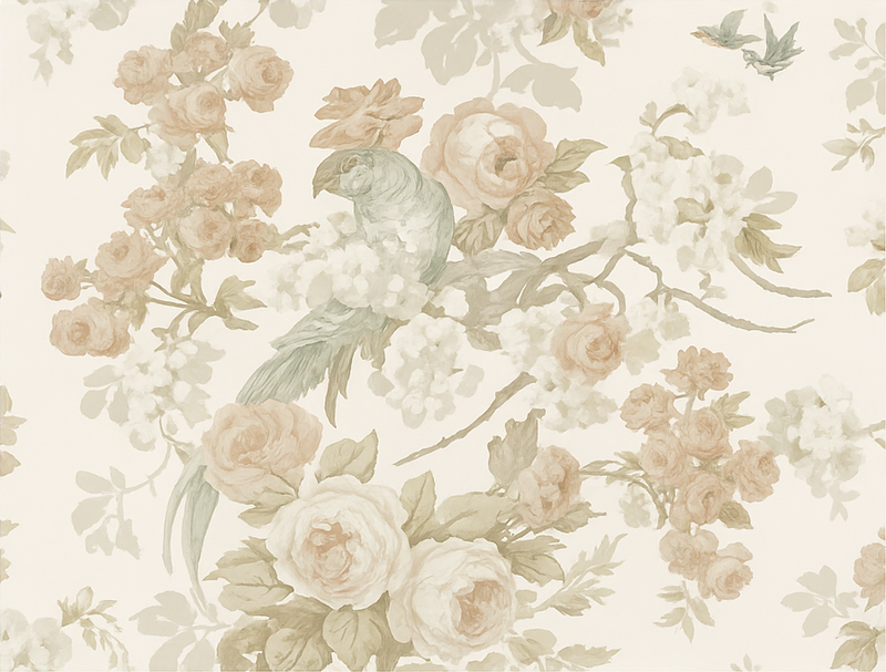 Alfombra vinílica dormitorio floral vintage - TenVinilo