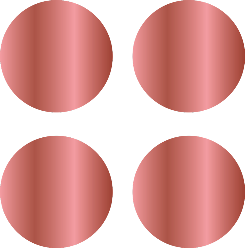 Alfombra vinílica geométrica lunares rosa dorado - TenVinilo