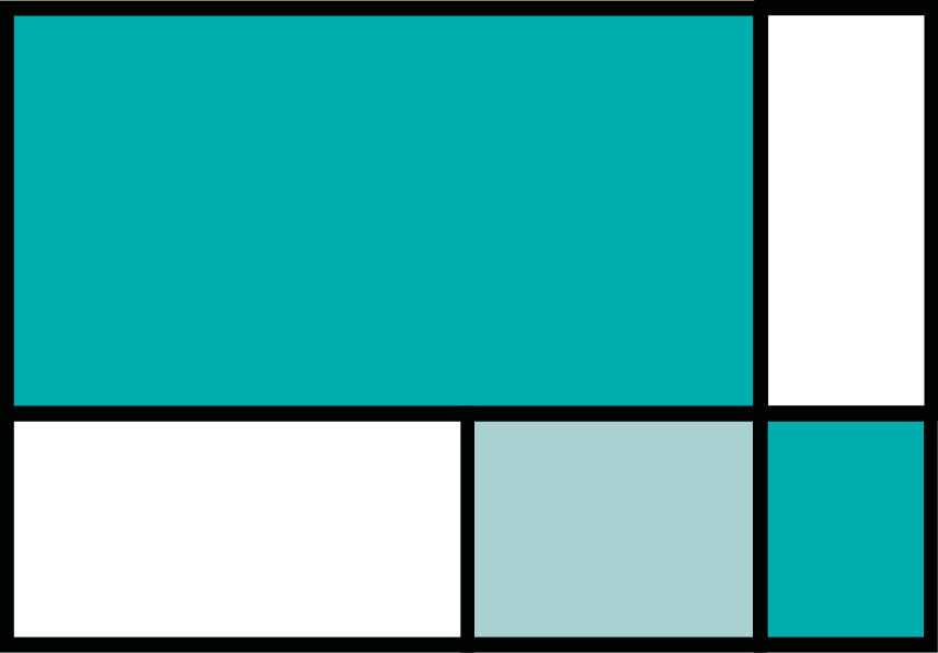 Alfombra vinílica geométrica bloques de color verde - TenVinilo