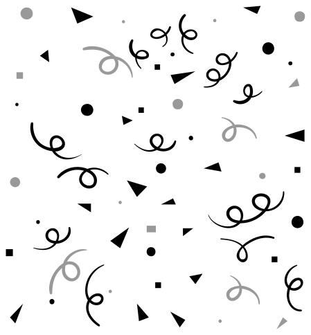 Alfombra vinílica geométrica confeti negro y gris - TenVinilo