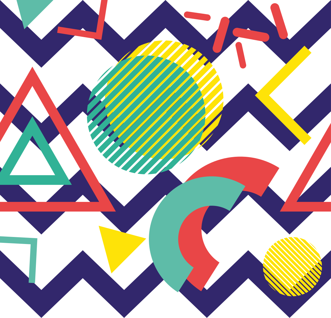 Alfombra vinílica geométrica con patrón colorido - TenVinilo