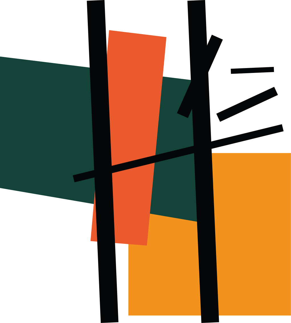 Alfombra vinílica geométrica secciones de color abstracto - TenVinilo