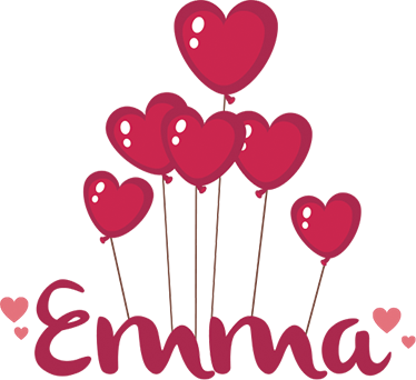 Alfombra vinílica infantil globos de aire con nombre - TenVinilo