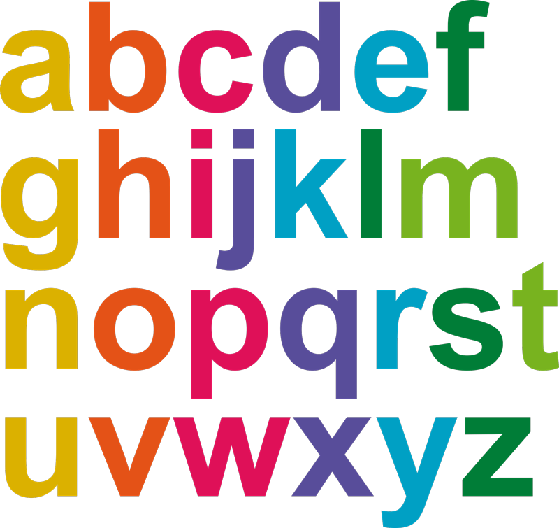 Alfombra vinílica infantil abecedario colores mínimos - TenVinilo