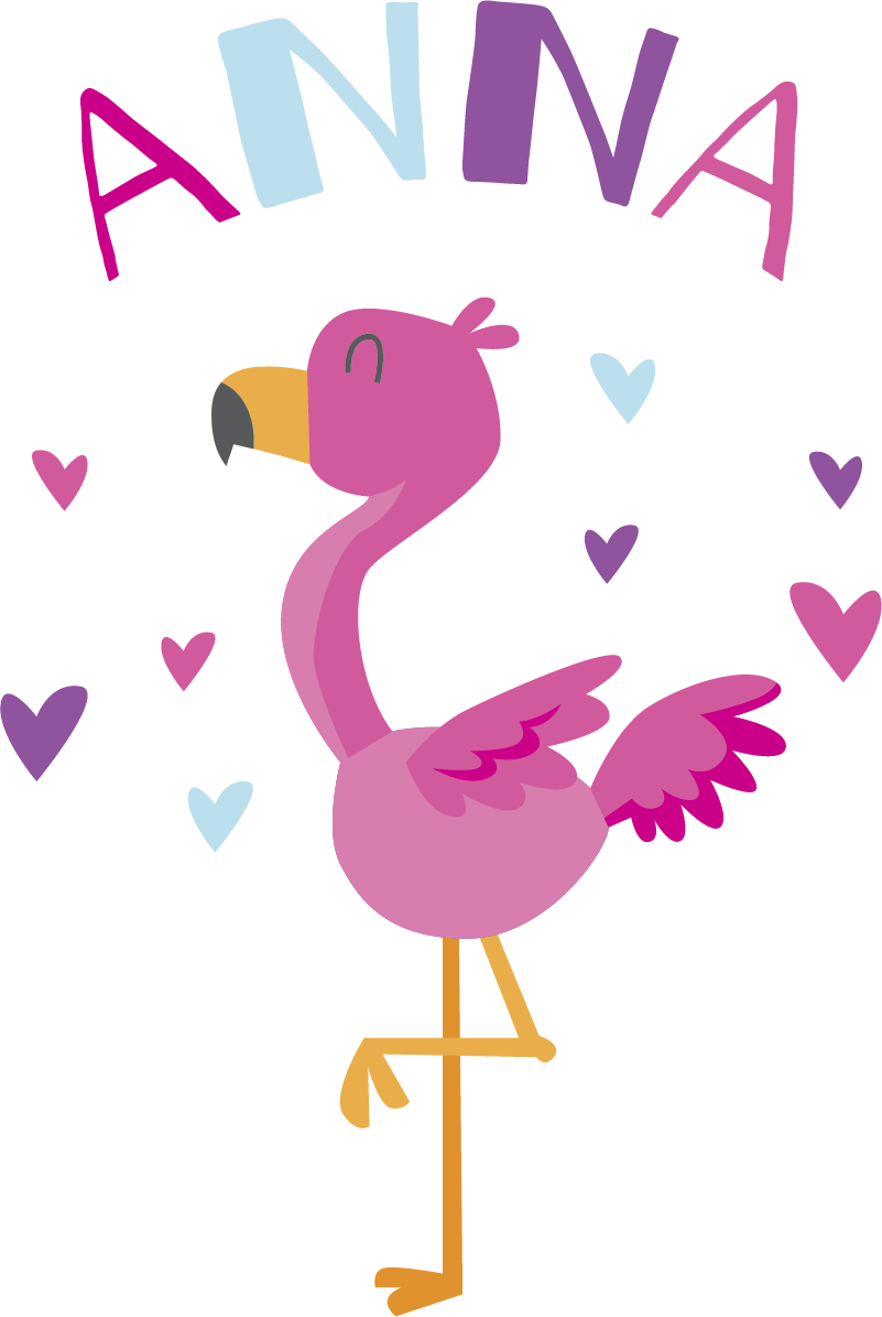 Alfombra vinílica infantil flamenco personalizable - TenVinilo