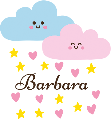 Alfombra vinílica infantil nube azul y rosa con nombre - TenVinilo