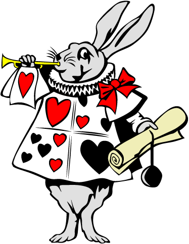 Alfombra vinílica infantil conejo de wonderland - TenVinilo