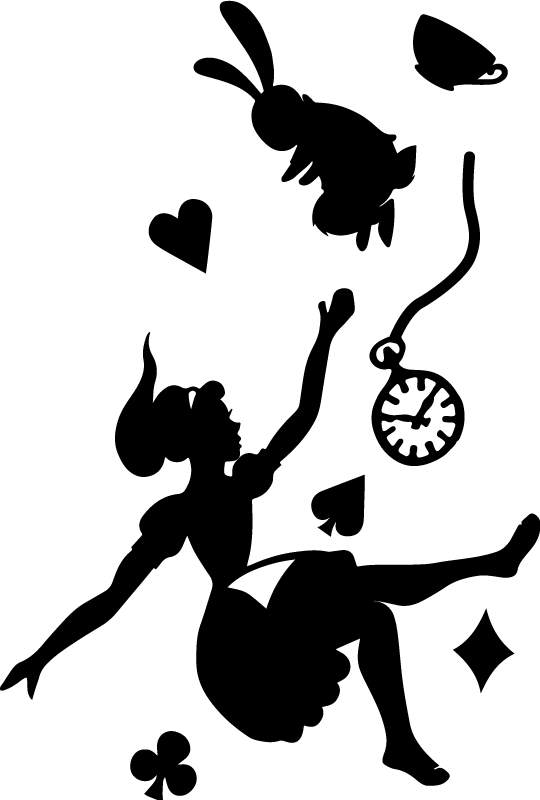 Alfombra vinílica infantil alicia y el conejo blanco - TenVinilo