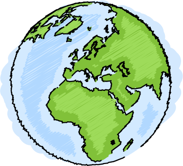 Alfombra vinílica infantil mapa del mundo verde y azul - TenVinilo